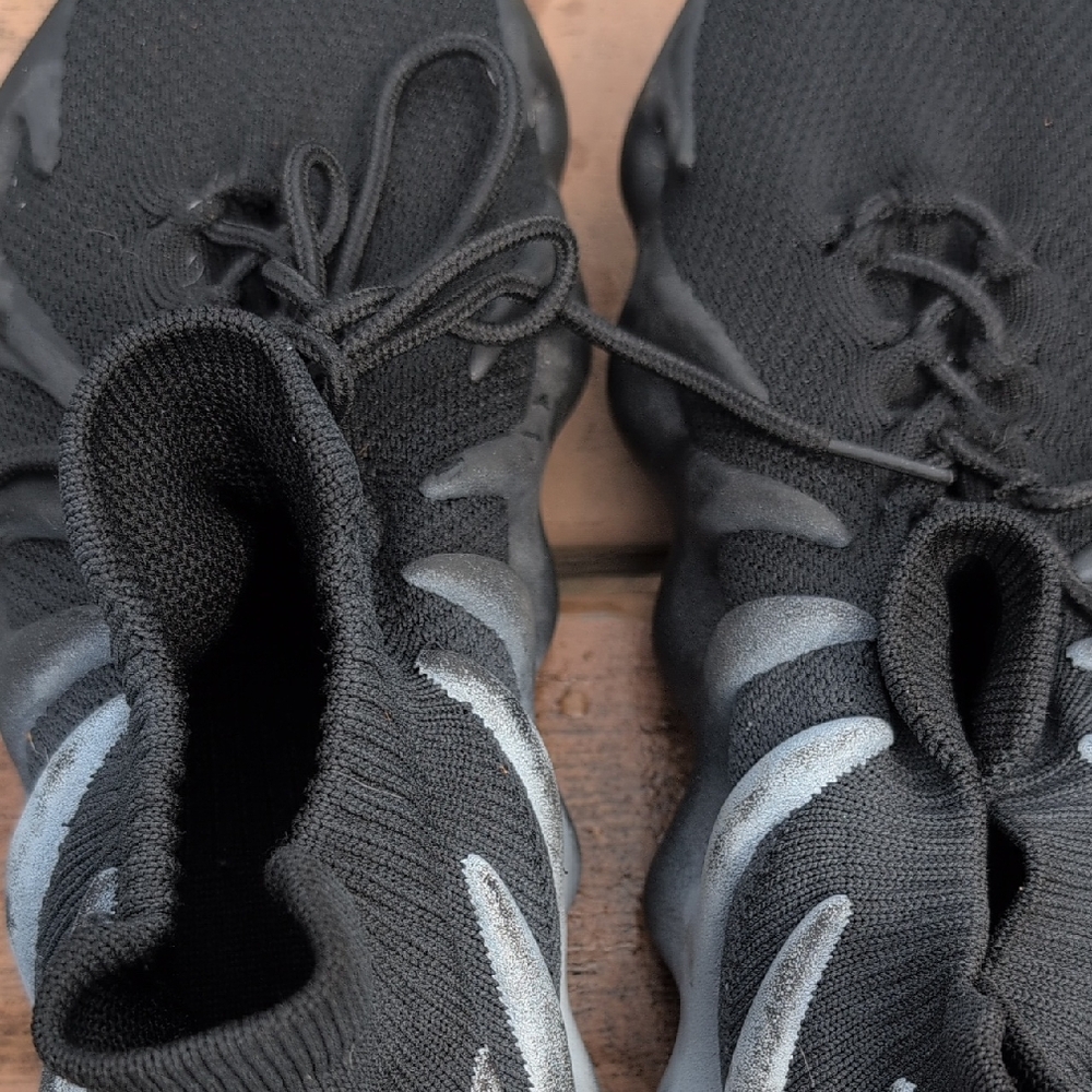 Black and Gray Athletic Sneakers Yeezy Style They Could Be Real No Markings